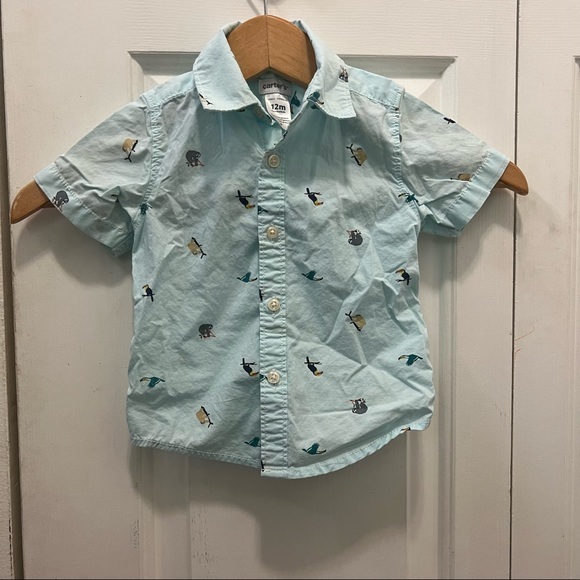 Carter's Other - carters short sleeve shirt for baby boy size 12 months